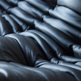 Set Togo leather black model designed by Michel Ducaroy 1973