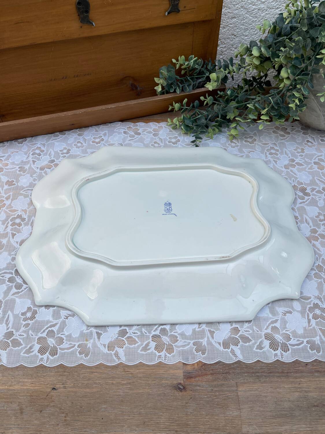 Gien France Soup Tureen with Frame 1960s