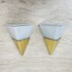 Set of 2 Limburg Glashütte brass and glass wall lamps sconce , 1970s