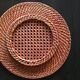 Set of 6 wicker and rattan undertributions