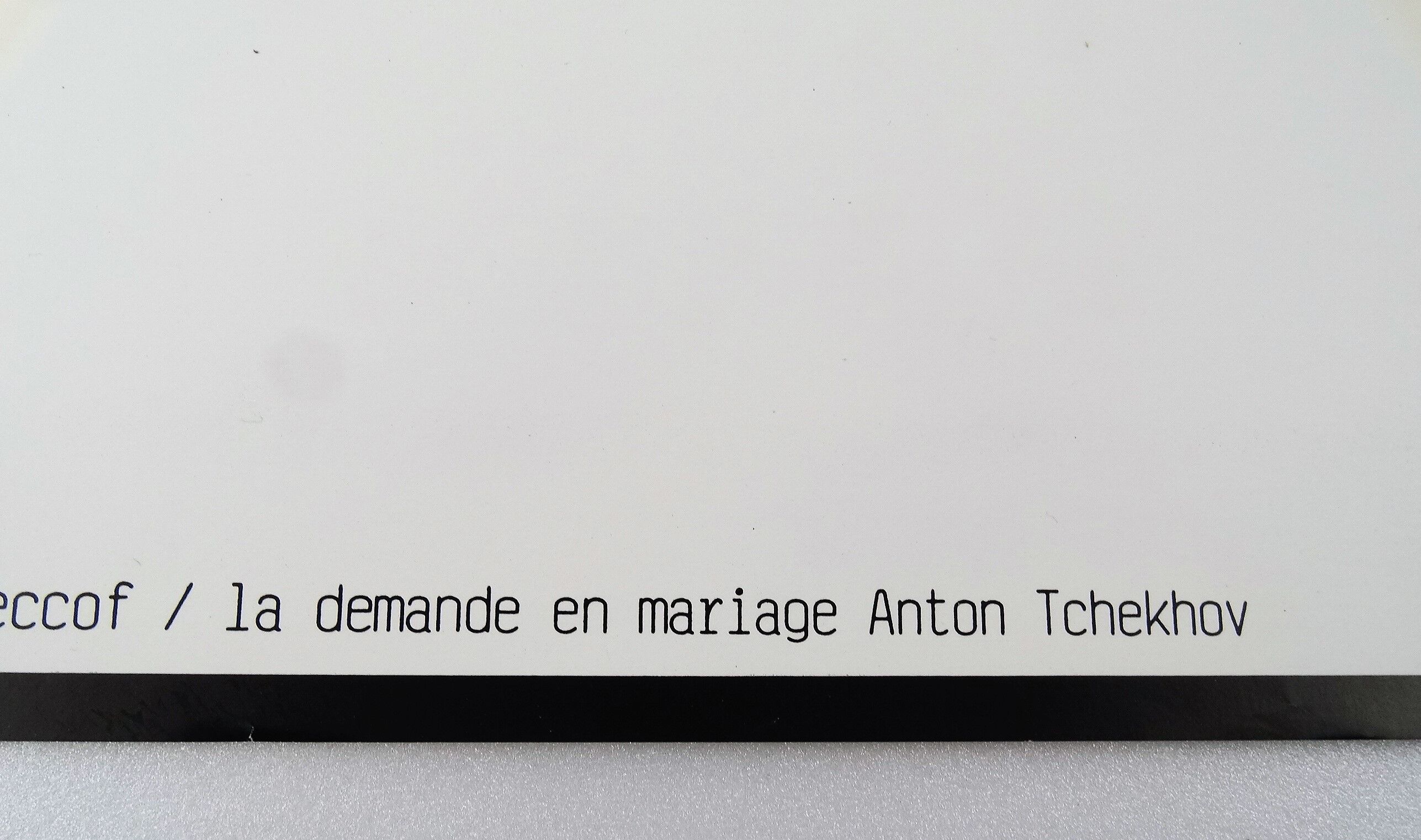 Affiche grapus la demande en mariage tchekov