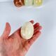 Set of vintage decorative eggs in translucent veined onyx, 1970s