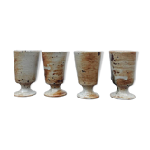 Tasses en grès signées