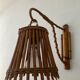 Louis Sognot rattan wall lamp from the 50s and 60s