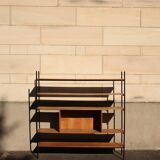 Industrial metal and wood library