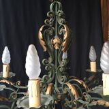 Wrought iron chandelier 1940