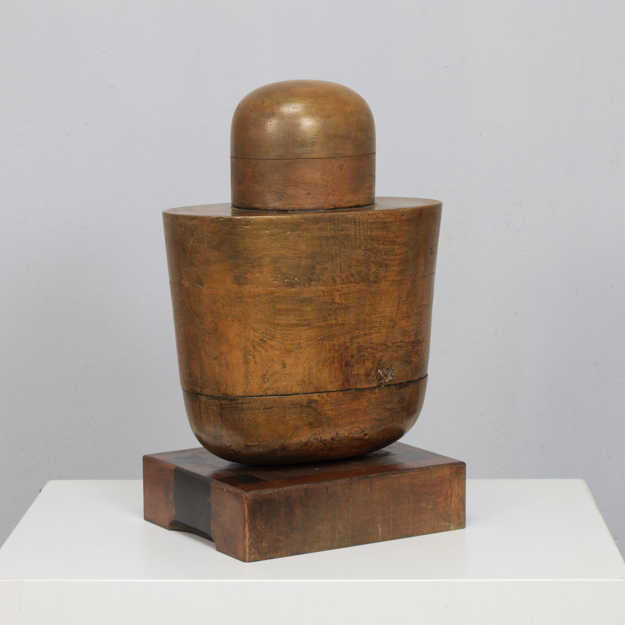 Holey Grail monumental sculptural form in wood by Annet Gaaikema, 1980s