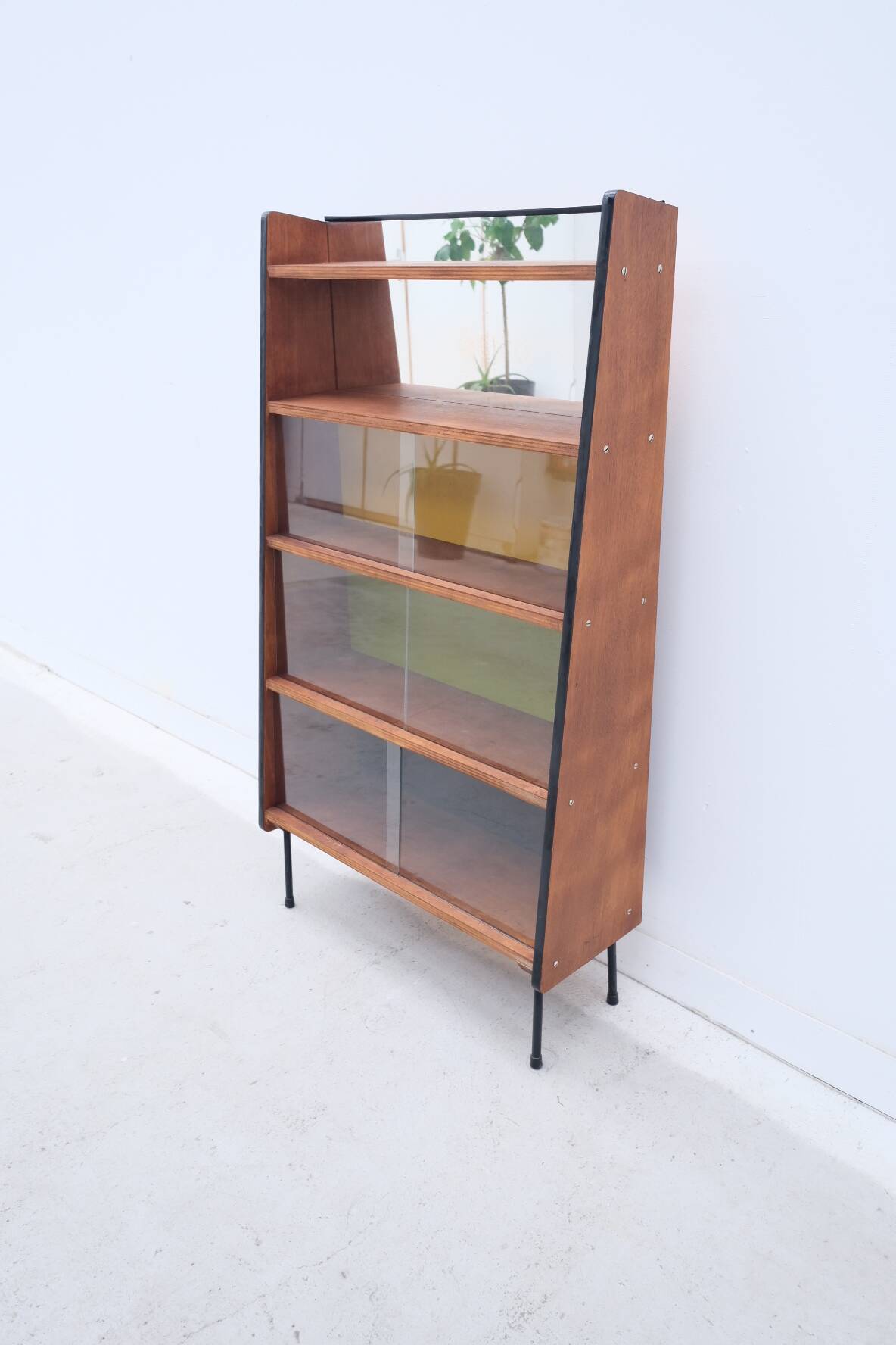 Fonteneau & cie bookcase in oak veneer, france 1950