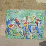 Painting "with parrots"