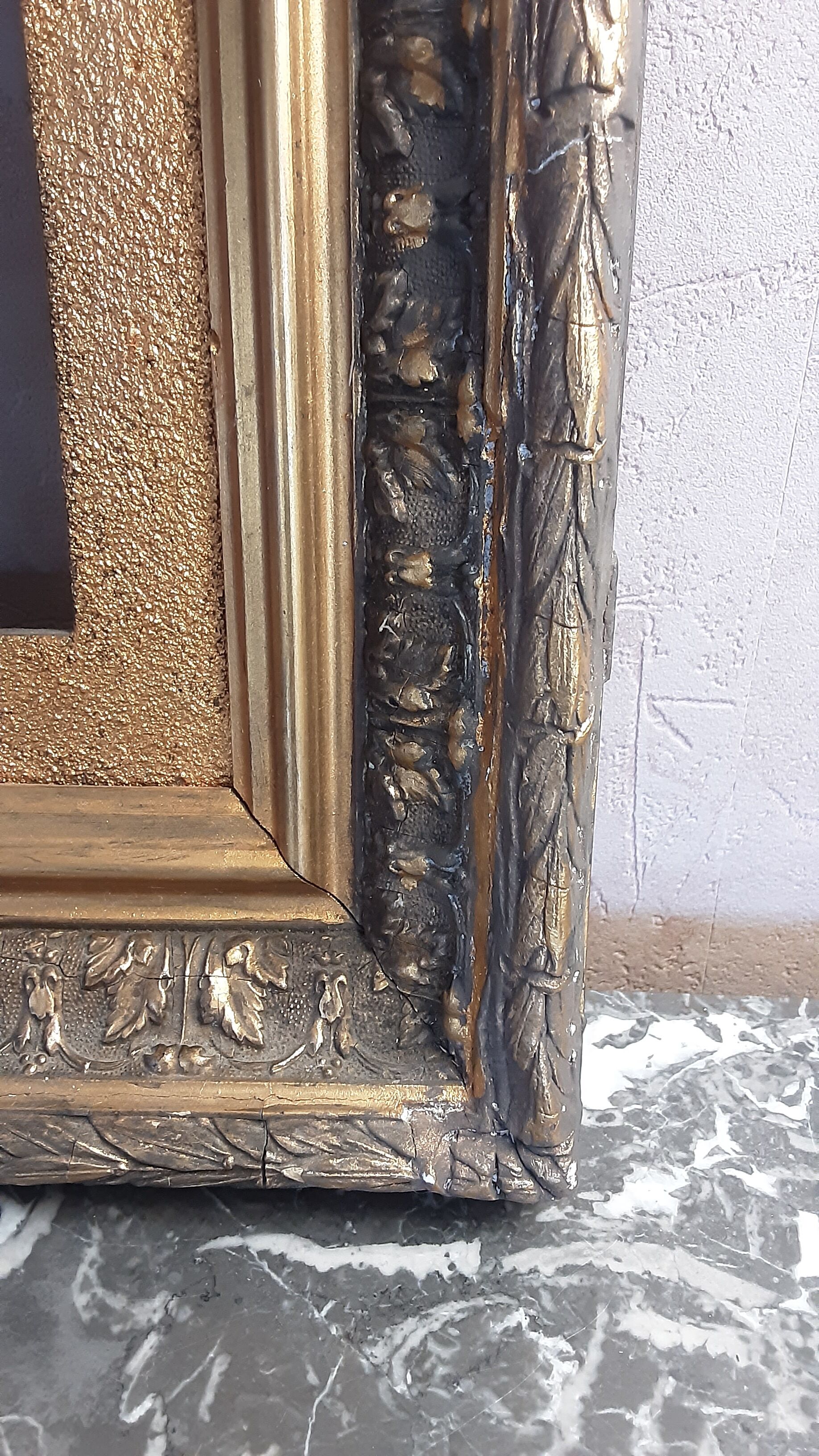 Wood frame and old plaster