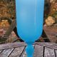 Blue opaline chalice vase