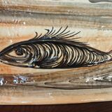 Plat à poisson en faïence de R. Delarue Desvres