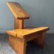 Vintage ergonomic chair in solid pine