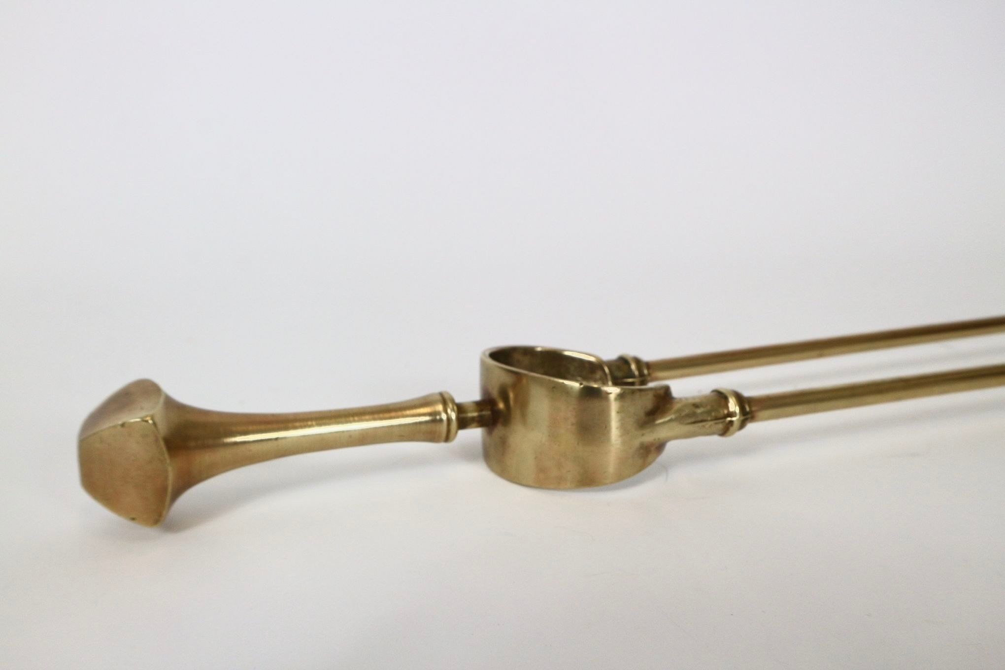 Vintage brass fireplace accessory set