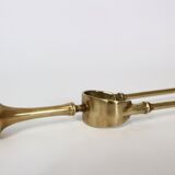 Vintage brass fireplace accessory set