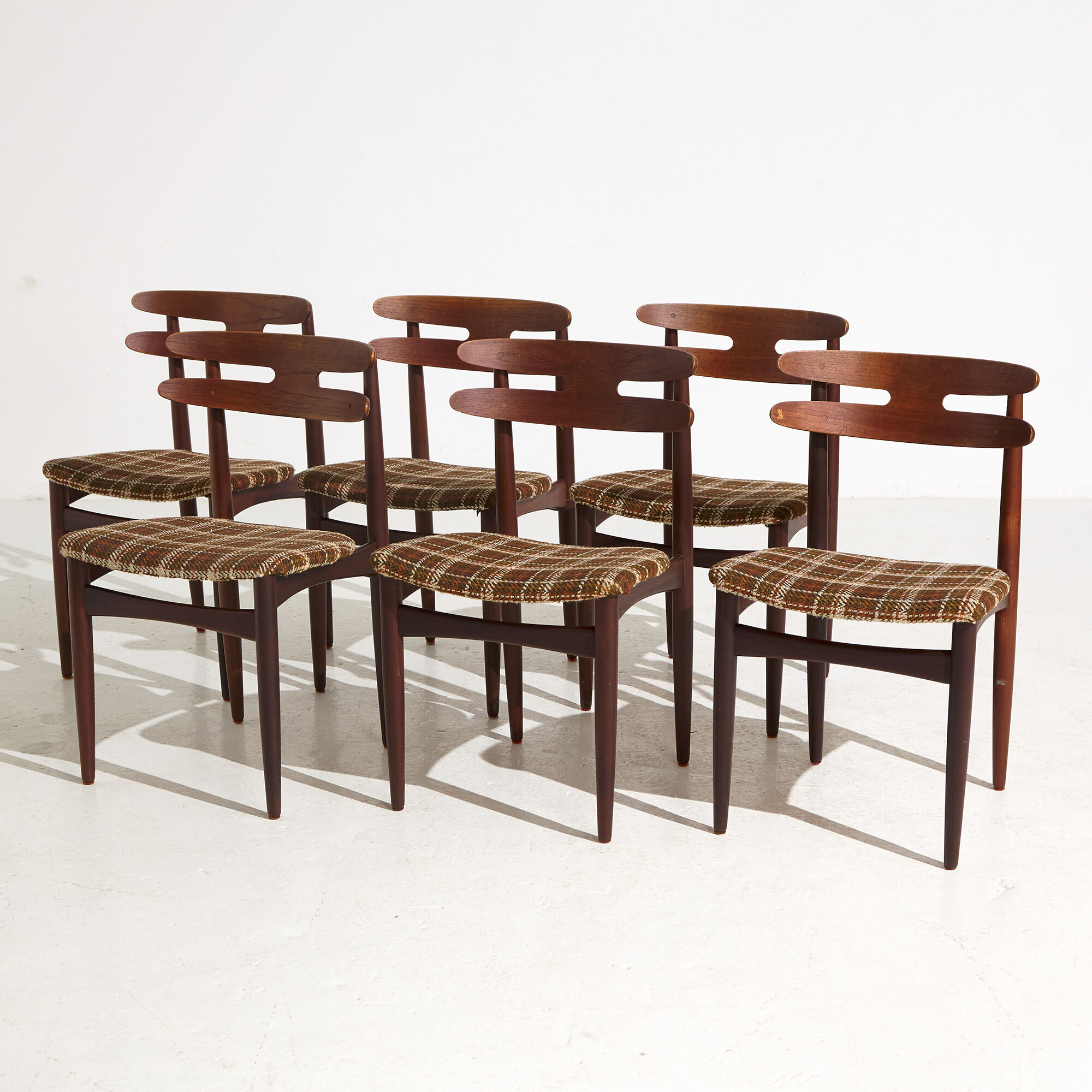 Model 178 teak dining chairs by johannes andersen for bramin