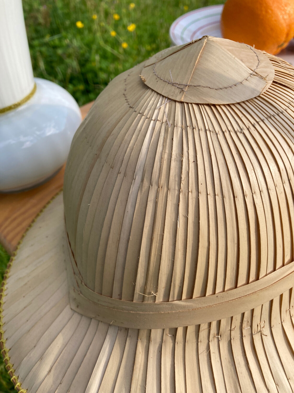 Explorer's hat made of straw