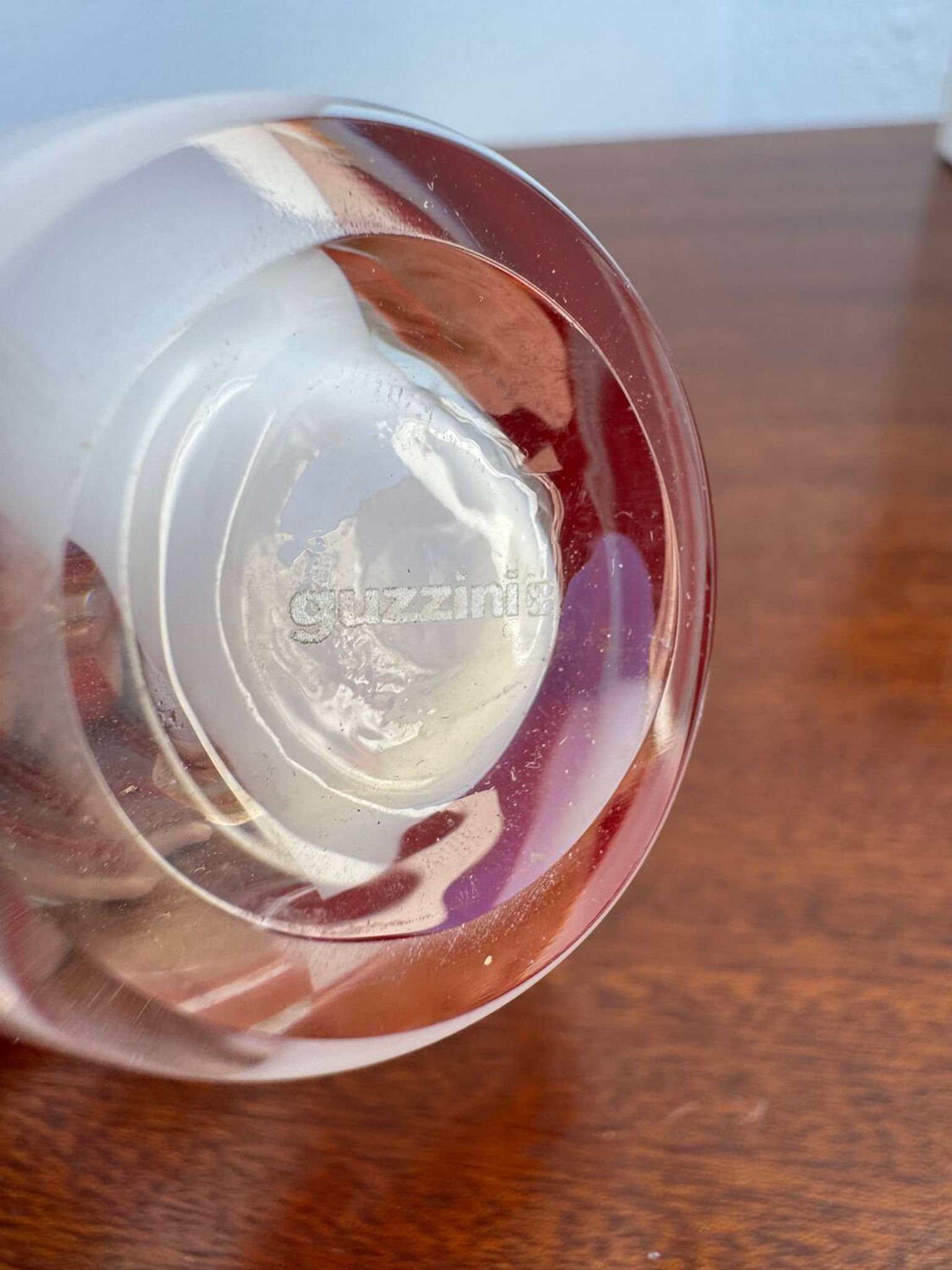 Petit vase Guzzini verre soufflé