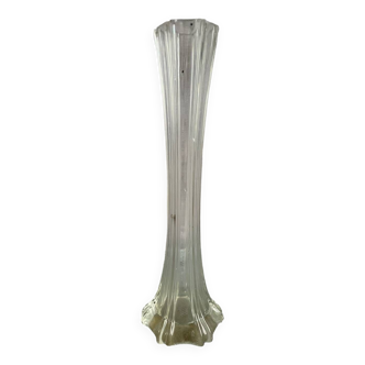 Vase, Soliflore with 6 serrated sides 20th century