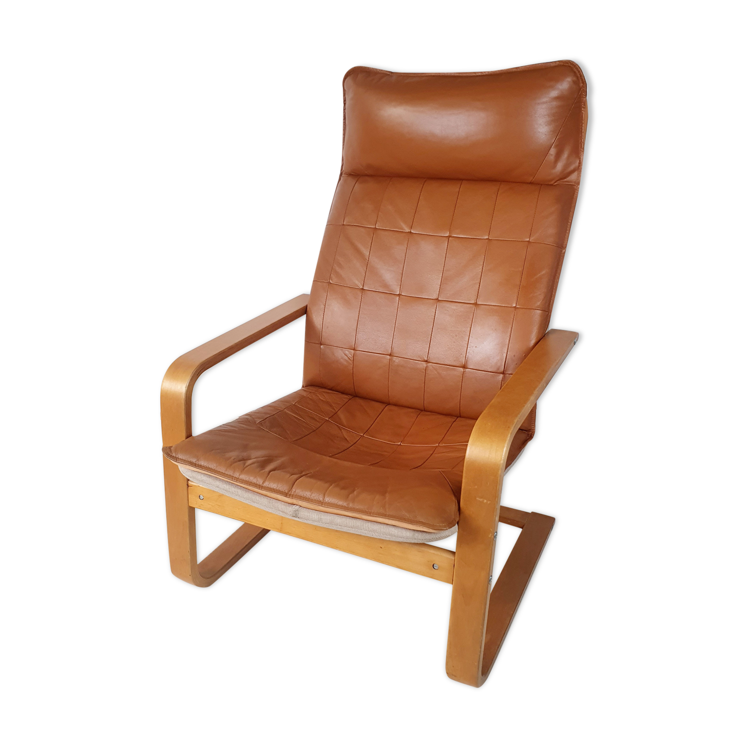 Poang leather armchair by Noboru Nakamura for Ikèa