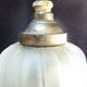 Art Deco wall light, silver-plated bronze, frosted glass, stylized bird decor