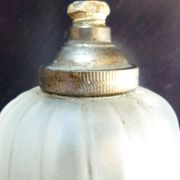 Art Deco wall light, silver-plated bronze, frosted glass, stylized bird decor