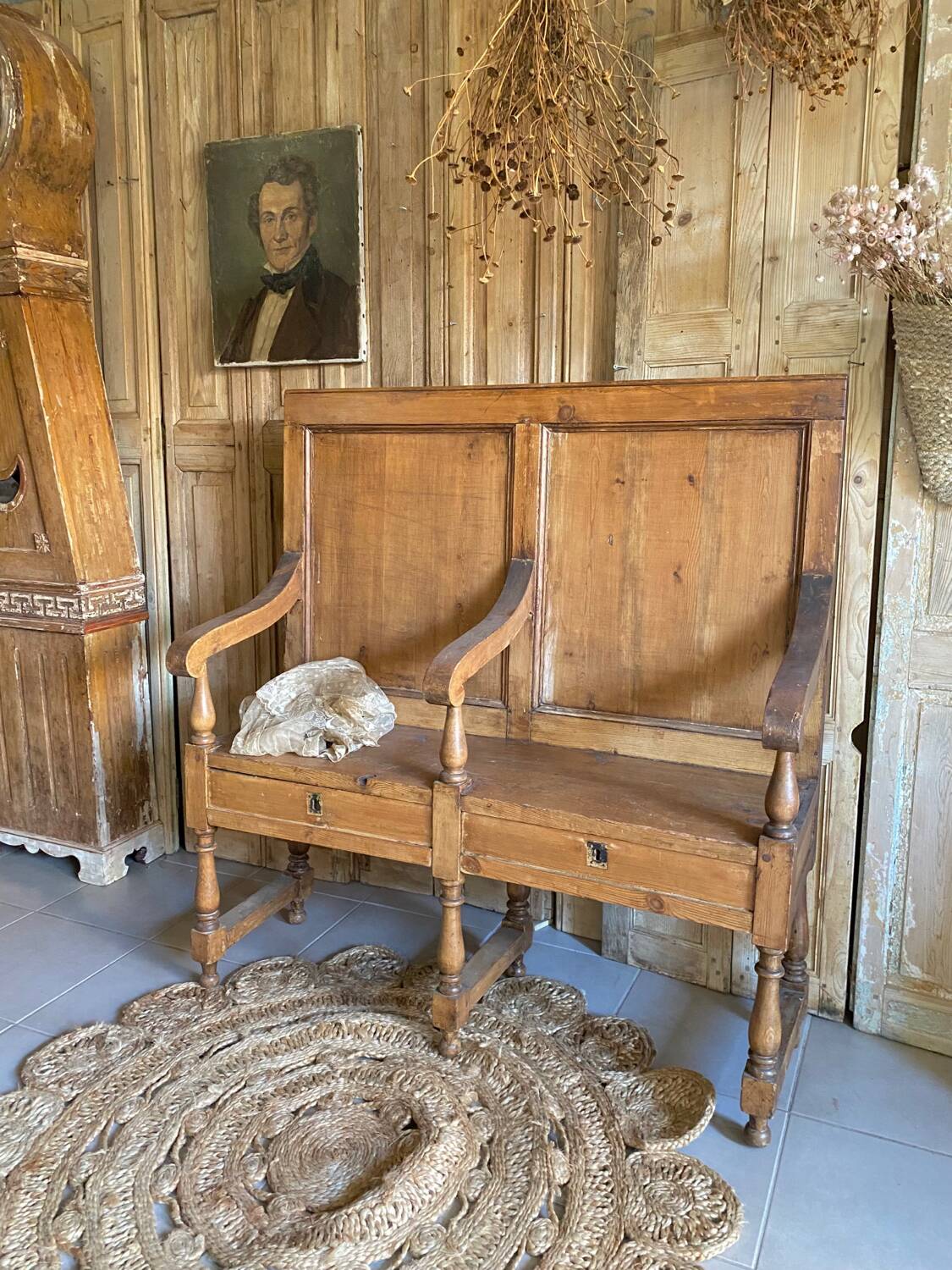 Old church bench