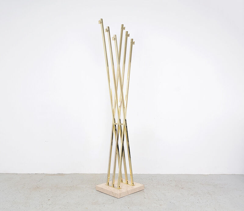 Romeo Rega brass coat rack, 1960s
