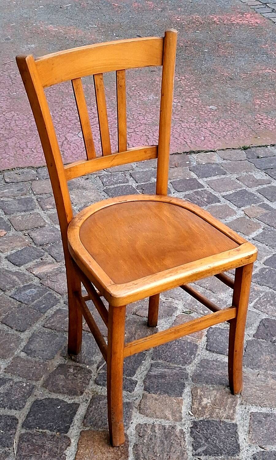 Light beech bistro bar restaurant chair