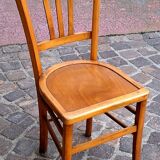 Light beech bistro bar restaurant chair