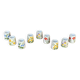 Set of 9 mini vintage porcelain candle holders decorated with spring flowers.