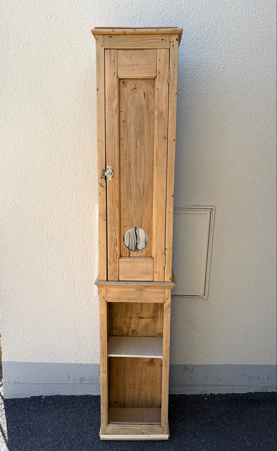 Small wardrobe in raw wood
