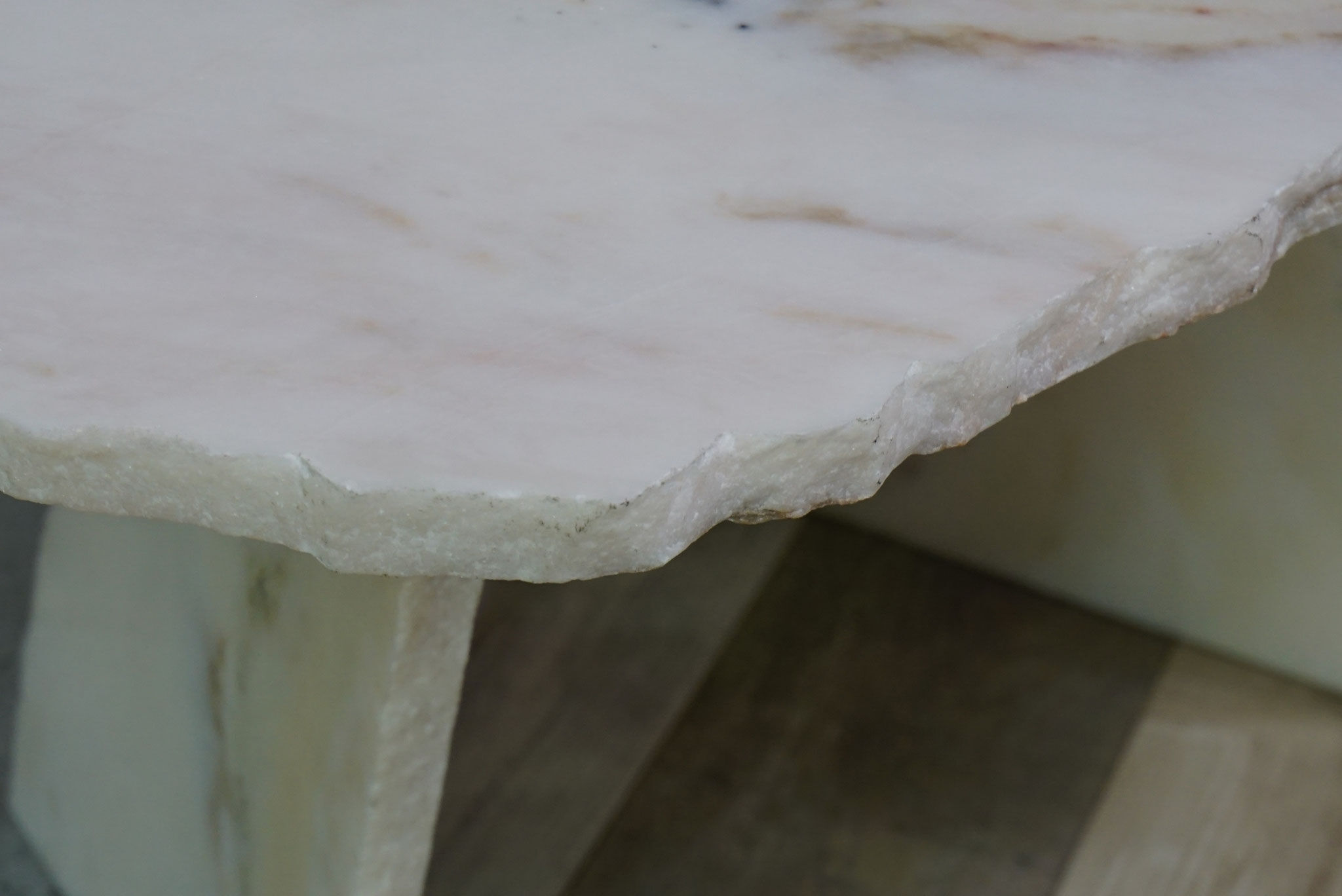 Brutalist design marble coffee table