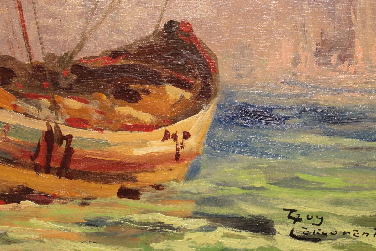 Marine painting by Guy Le Florentin - Notre-Dame de la Garde, Marseille