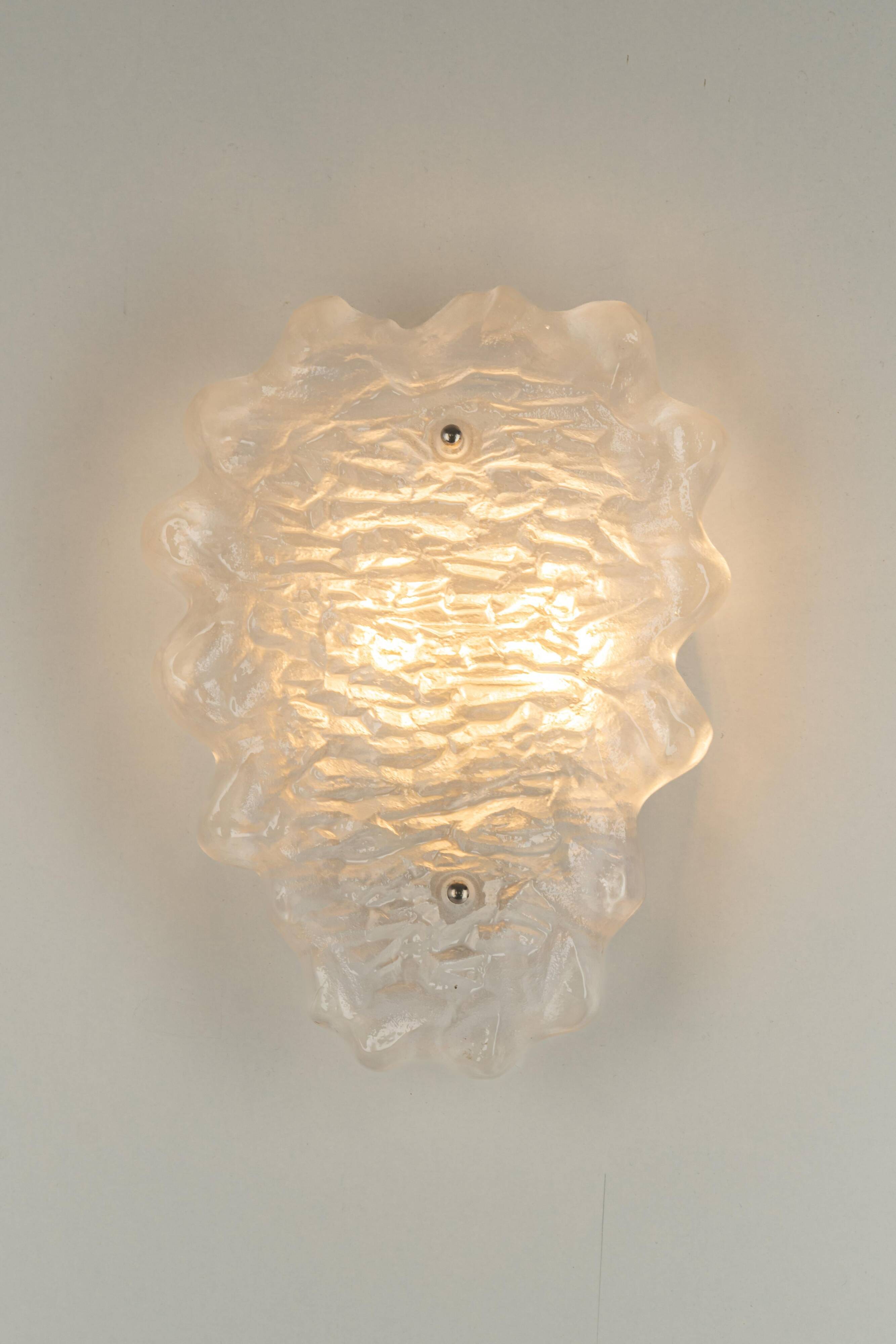 Crystal Glass Sputnik Wall Light by Peill & Putzler, Germany