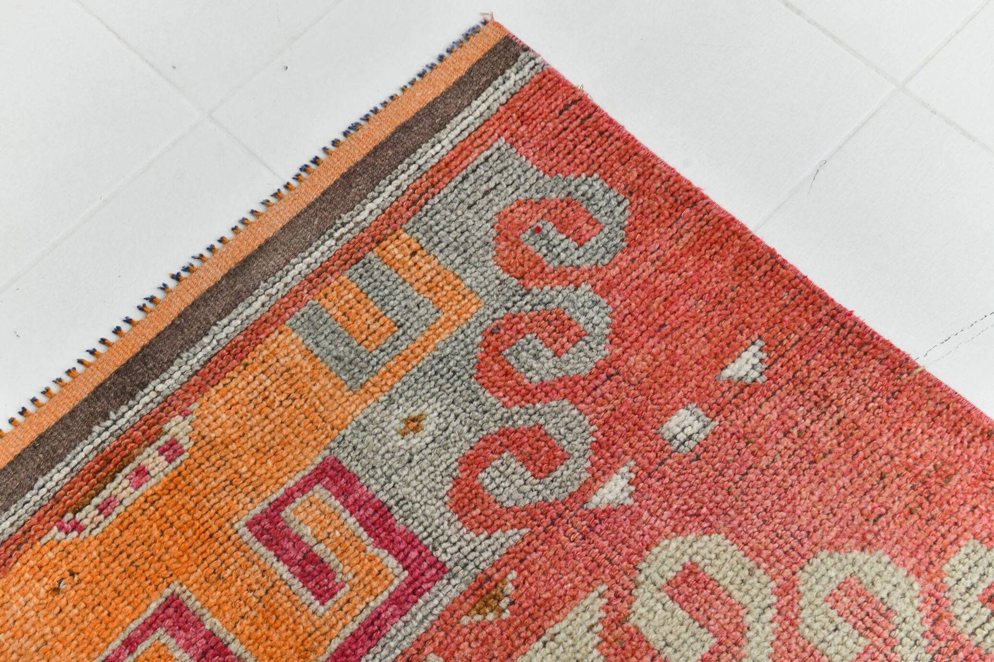 3x12 Super Soft Multicolor Vintage Runner Rug, 91x355Cm