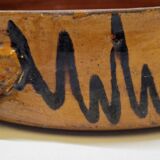 Antique glazed earthenware terrine with black spots, 18th century? 18th century?
