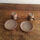 Duo of cups and saucers Vallauris, vintage