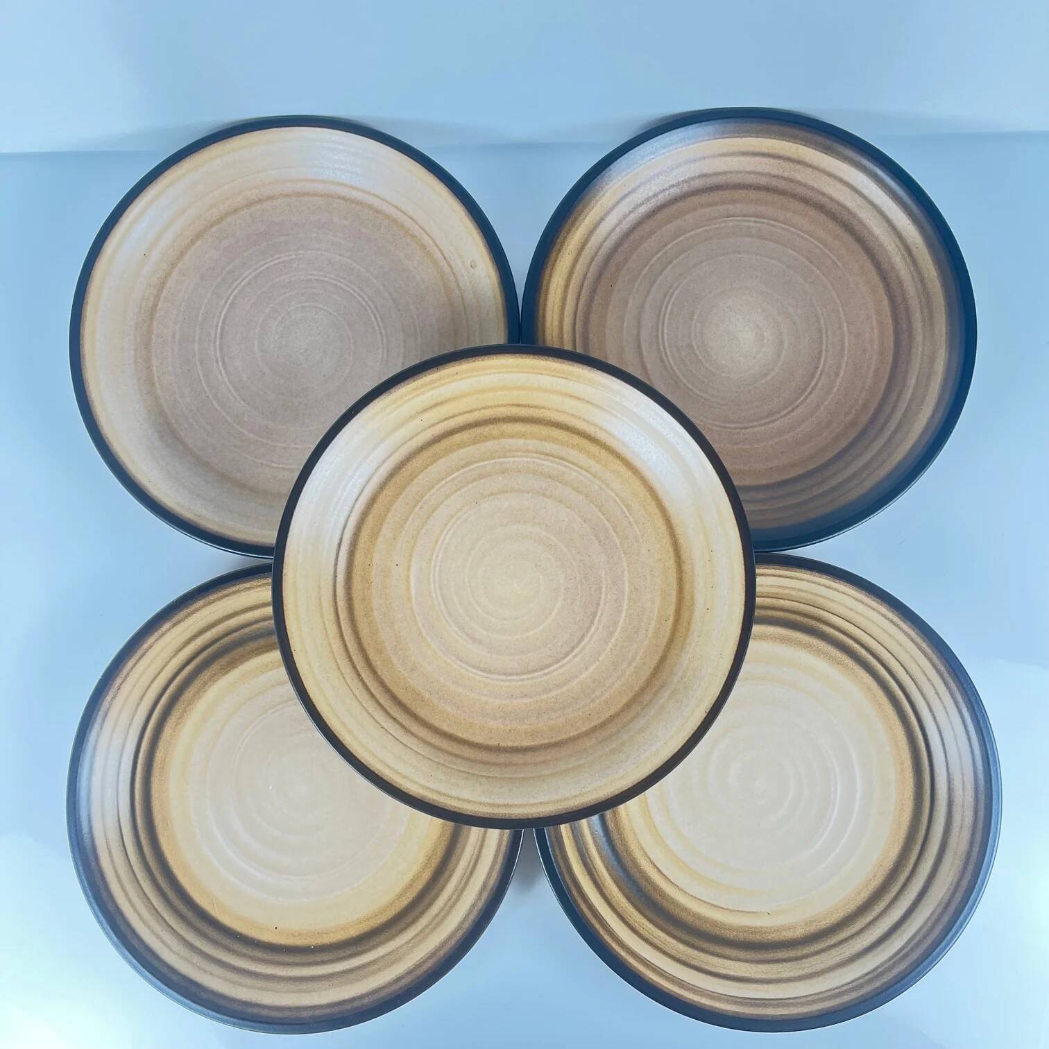 Set of 5 semi-deep plates Salins, 20th century