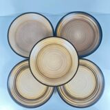 Set of 5 semi-deep plates Salins, 20th century