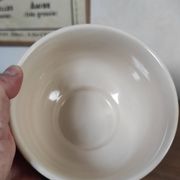 Vintage bowl with red flowers
