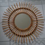 Rattan sun mirror