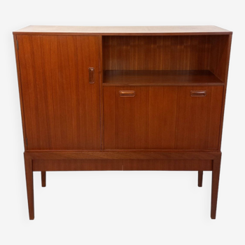 Meuble de rangement / meuble bar vintage scandinave en teck des années 50 60