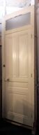 Porte Haussmannienne ancienne, imposte vitrée, cadre châssis 83x219,5