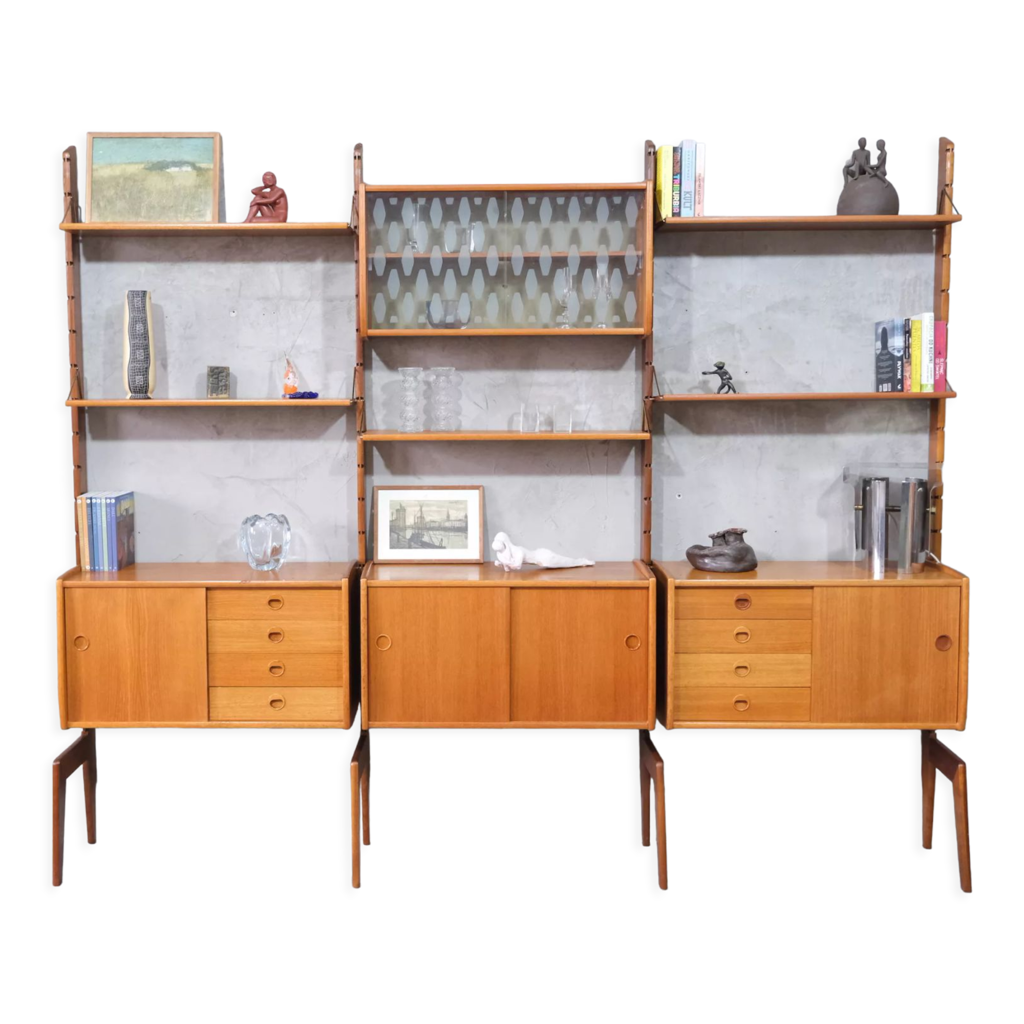 Mid Century Wall Unit by John Texmon, 1960's, Norway