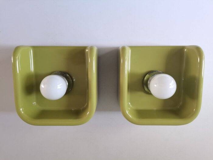 Pair of guzzini wall lights by makio hasuike