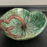 Vintage water lily pocket in enameled ceramic