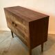 Mid-century vintage mid-century blond walnut storage cabinet