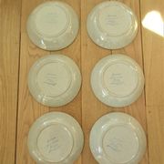 Lot of 6 hollow plates Jocelyne Atelier d'Art de Sarreguemines