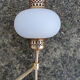 Brass opaline chandelier 1950